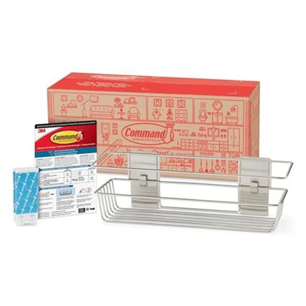 Shower Caddy Bathroom Organizer with Water Resistant Strips Damage Free Storage